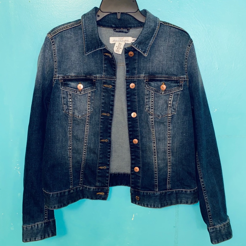 H&M L.O.G.G Dark Wash Denim Jacket